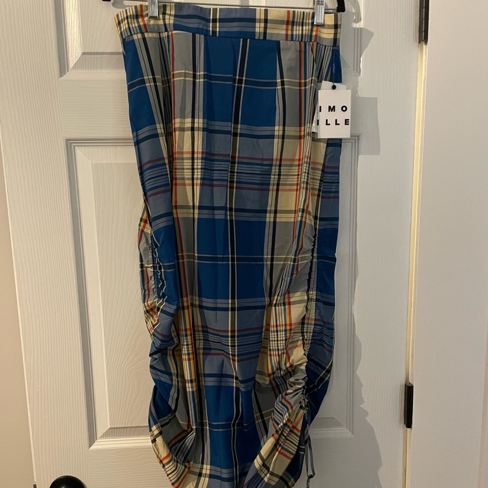 NWT SIMON MILLER PLAID SKIRT